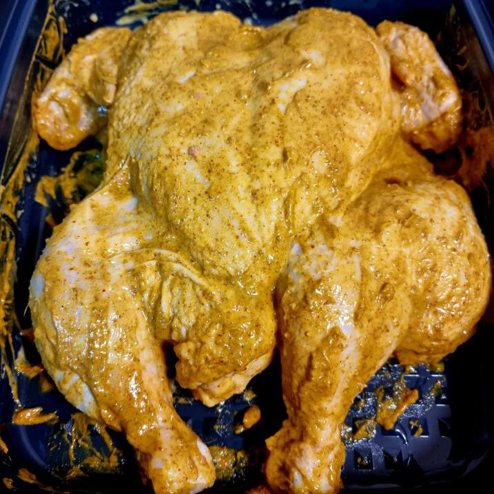 Curried roast chicken