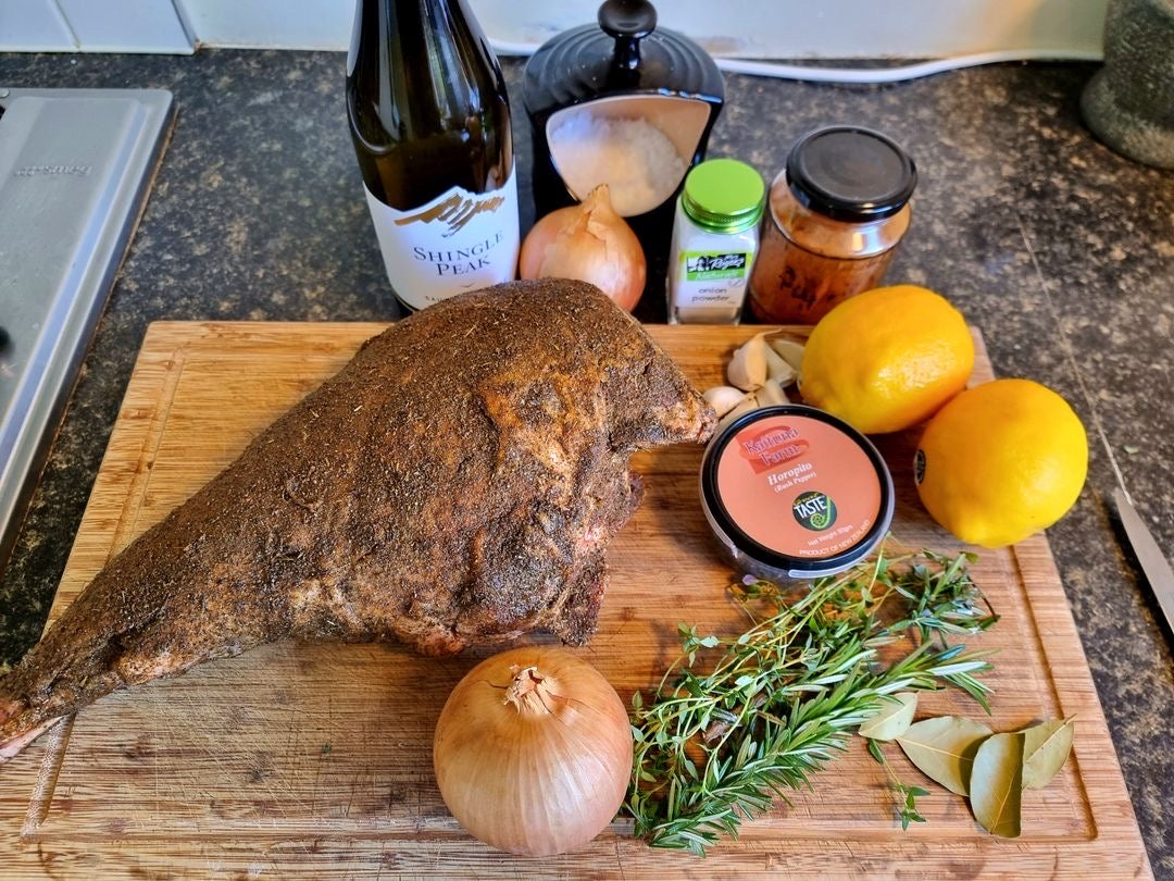 Roast leg of lamb