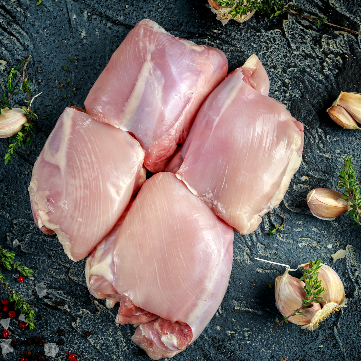 Free range chicken thigh skinless, The Meat Room NZ