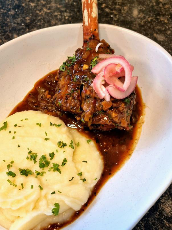 Lamb shanks in a sweet and sour tamarind sauce