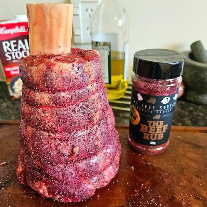 Slow Roasted Beef Shank with Beer & Bone Marrow Sauce